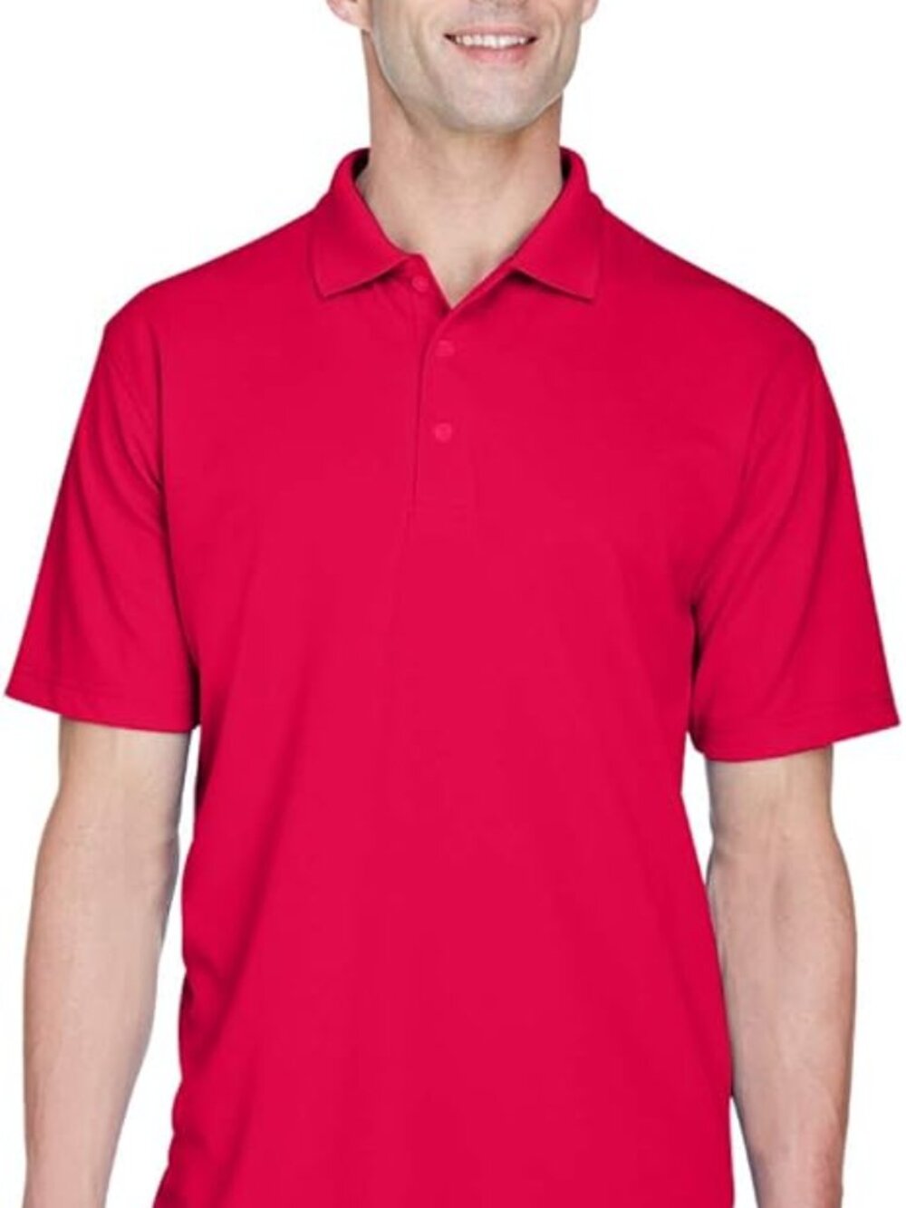 NEW Ultraclub Men’s Red Performance Polo Shirt